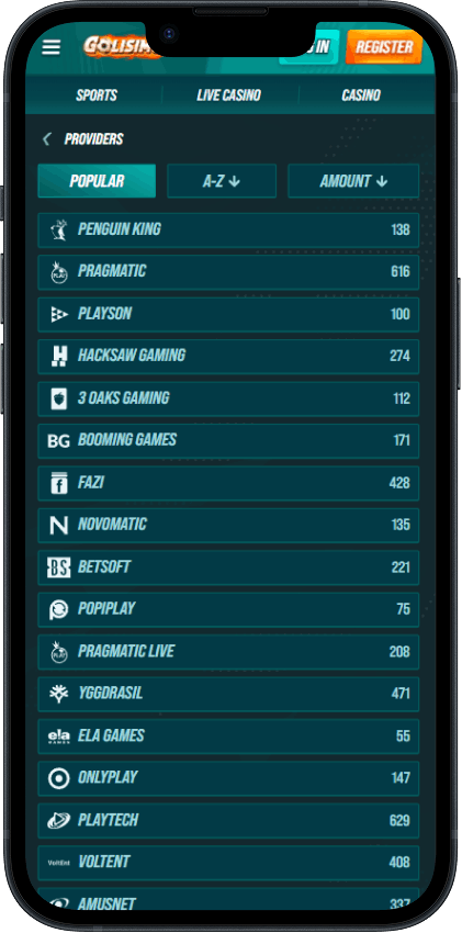 Golisimo Casino Providers